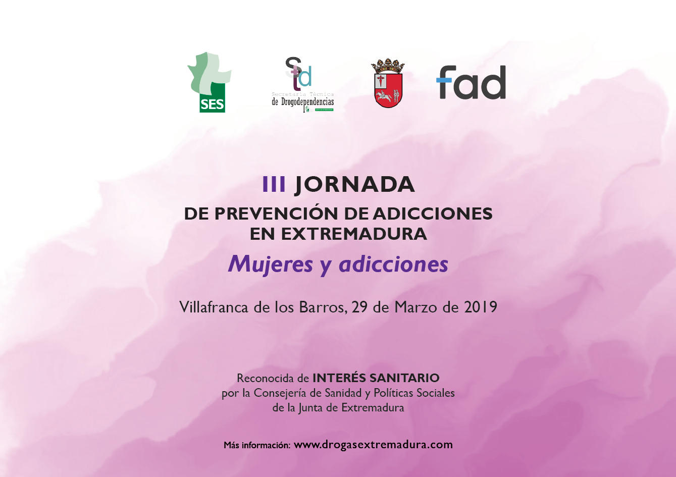 Jornada de prevención de adicciones en Extremadura Cartel.png